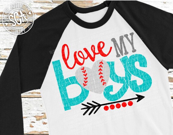 Baseball Svg Love My Boys Svg File Baseball Mom Svg File Etsy