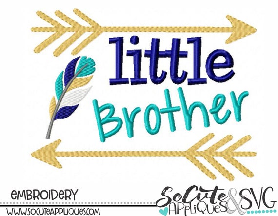 little brother embroidery design