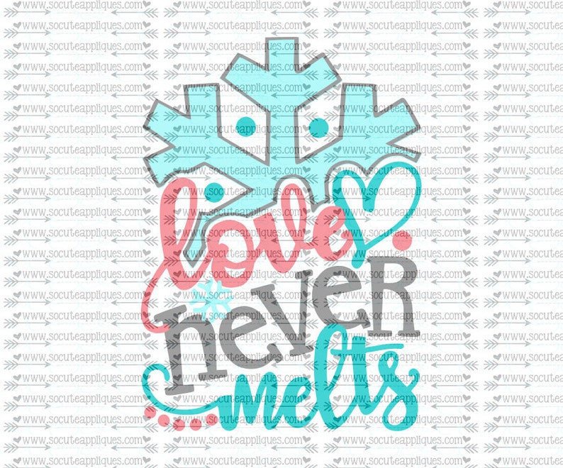 Download Love never Melts svg snowflake svg Valentines Day SVG | Etsy