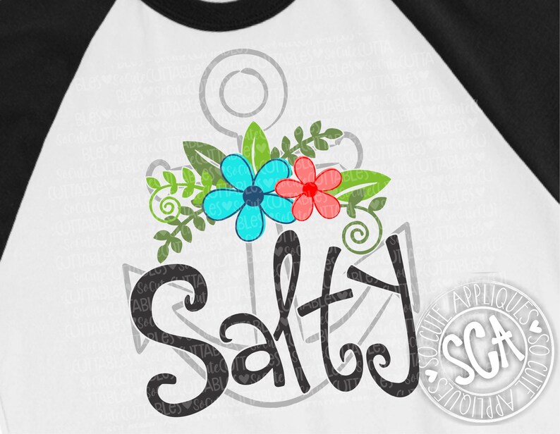Download Anchor SVG mermaid svg salty flower anchor svg nautical | Etsy