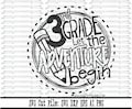 Back to school SVG, 3rd Grade let the adventure begin SVG, 3rd grade cut file, school svg, 3rd grade svg, school svg, socuteappliques