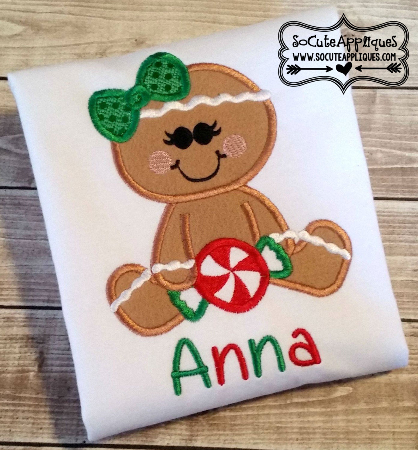 Gingerbread Girl Applique Embroidery Design 4x4 5x7 6x10 Etsy