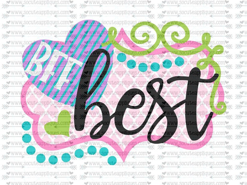 Download SVG DXF EPS Cut file bff best friends forever svg cut file ...
