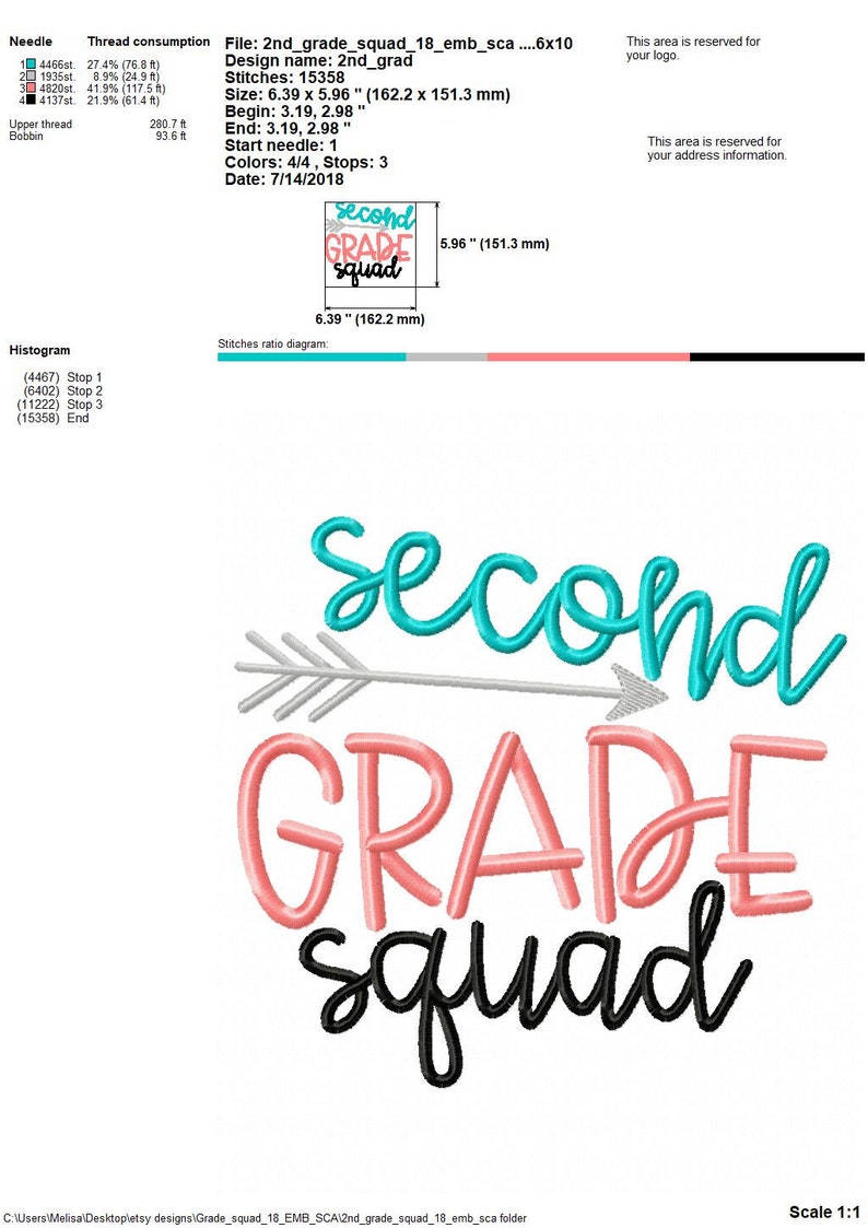 arrow embroidery teacher Back to school Embroidery design 1st day of school socuteappliques school shirt design Second Grade Squad
