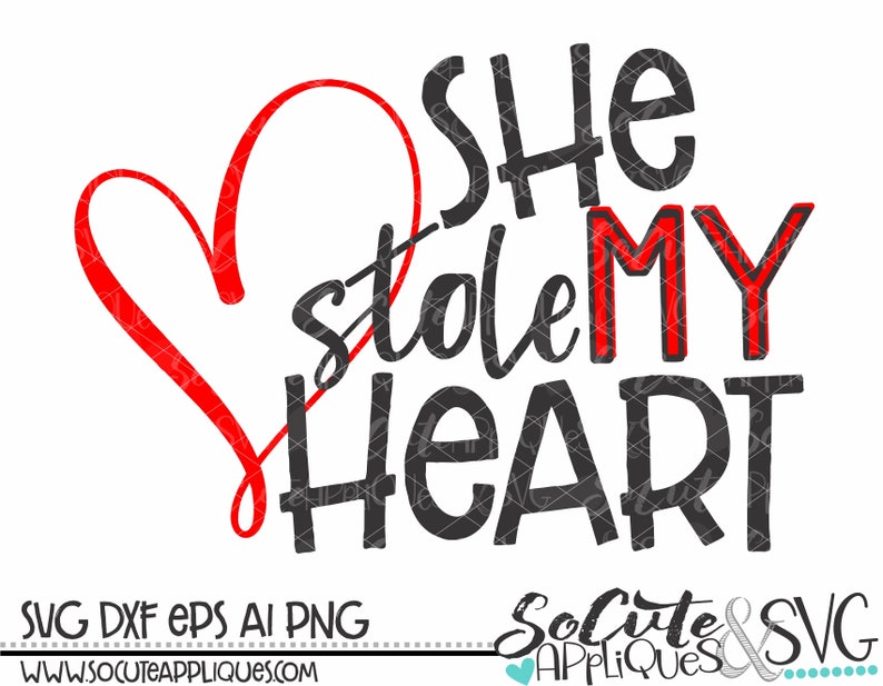 Download She stole my heart svg wedding svg Valentines Day SVG | Etsy