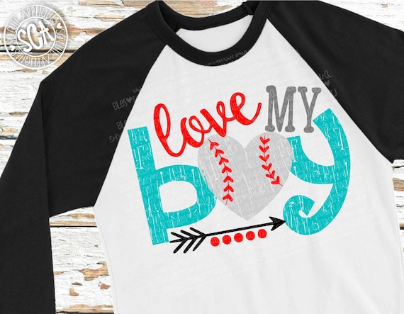 Baseball Svg Love My Boy Baseball Cut File Baseball Mom Etsy