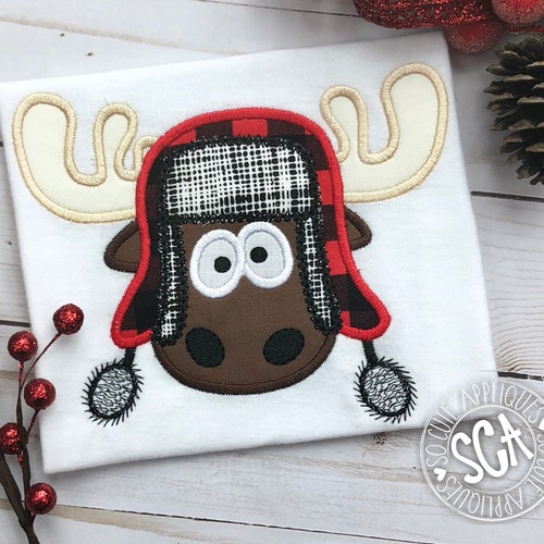 Baby MOOSE Applique 4x4 5x7 6x10 Machine Embroidery Design Etsy