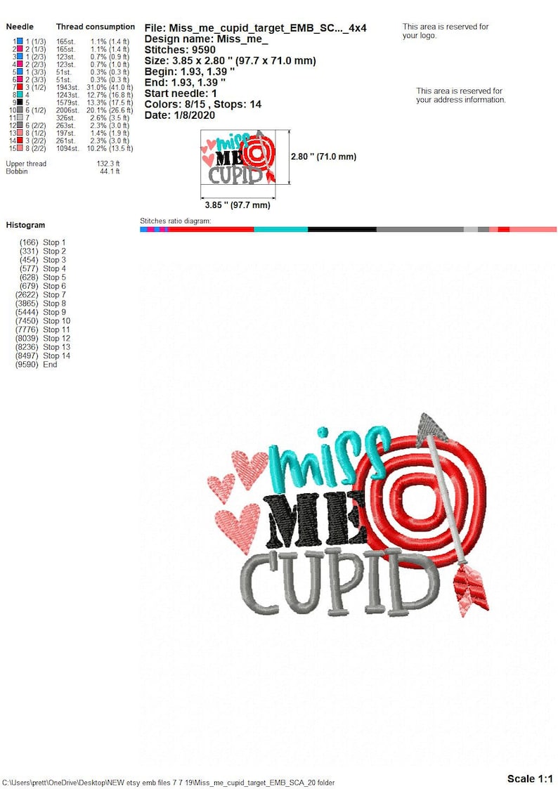 Miss me Cupid design Embroidery saying Embroidery Valentines Day socuteappliques Valentines day embroidery