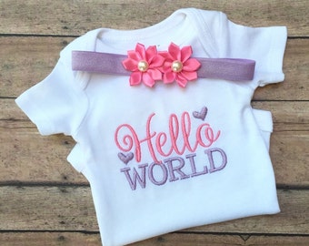 Hello World, Embroidery sayings, new baby embroidery, socuteappliques, Embroidery design 4x4 baby girl embroidery, heart embroidery