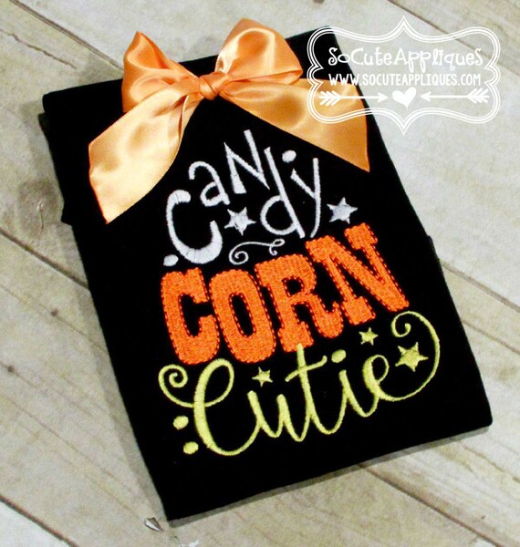 Embroidery Design 5X7 6x10 Candy Corn Cutie Embroidery Etsy