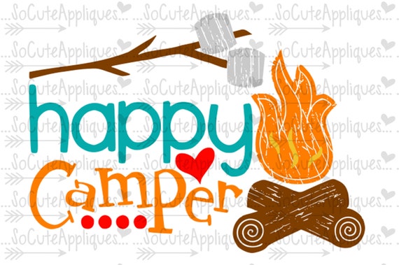 Camp Svg Happy Camper Smores Cut File Svg File Smores Svg Etsy