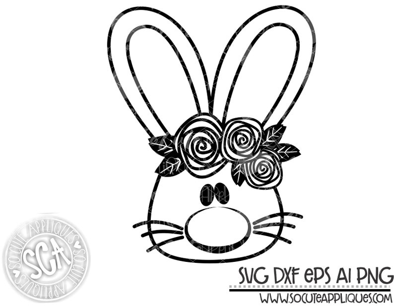 Download Easter Bunny with flowers svg girls Easter svg Jesus loves | Etsy