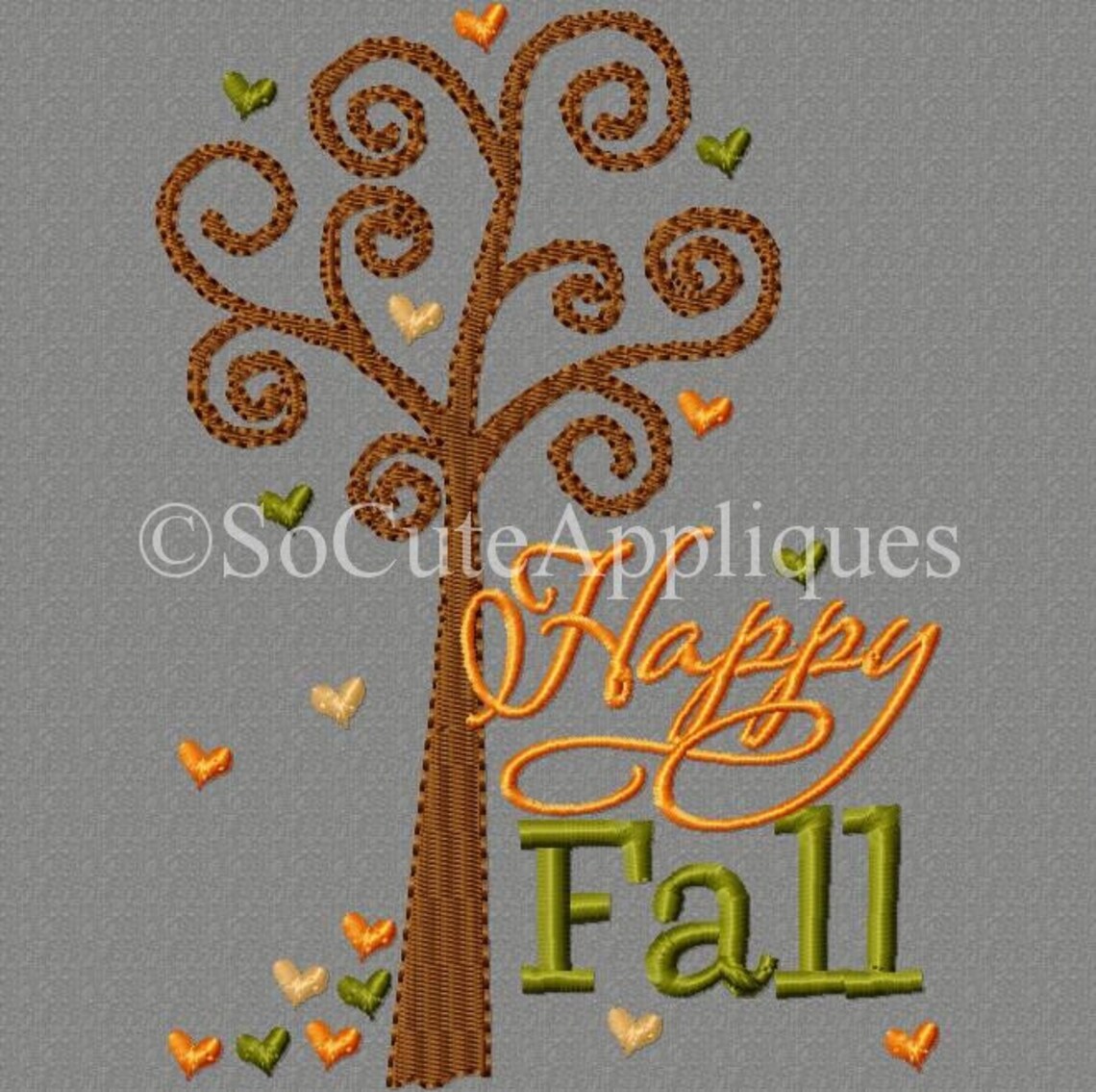 Embroidery Design 5x7 Happy Fall 5x7 Embroidery Saying Fall - Etsy