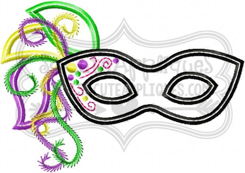 mardi gras embroidery design