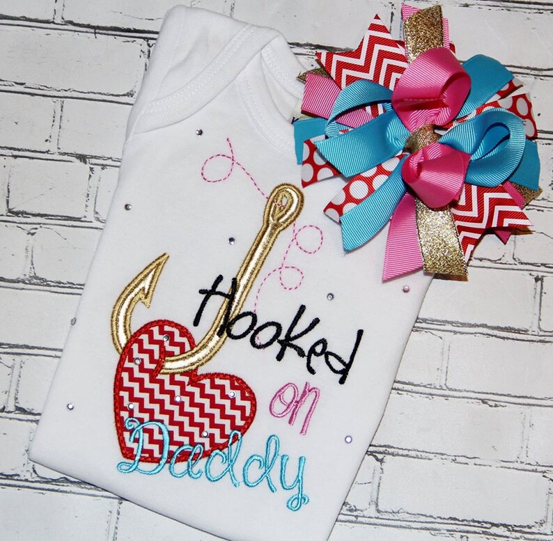 Hooked on daddy applique heart valentine embroidery design  etsy Hooked on daddy applique heart valentine embroidery design  etsy