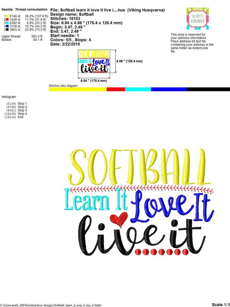 Softball Embroidery Design Softball Life Embroidery Sayings Etsy