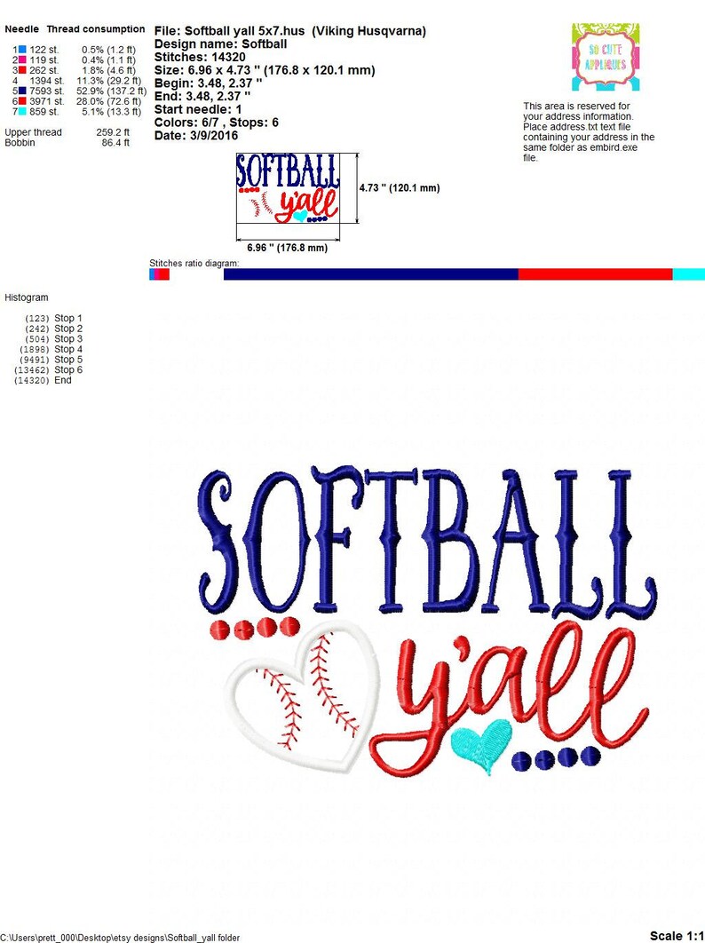 Embroidery Design 5x7 6x10 Softball Yall Embroidery Sayings Etsy