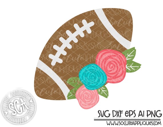 Football Mom Football With Flowers Svg Design Love My Boys Etsy