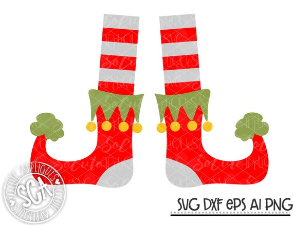 Christmas Elf Shoes Svg Elf Legs Design Merry Christmas - Etsy