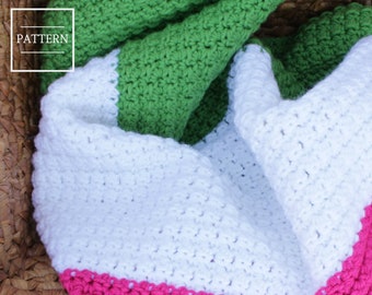 Crochet Blanket Pattern / Baby Gift Ideas  / Crochet Baby Blanket Pattern / Classic Color Block Blanket