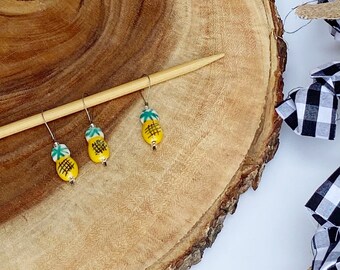 Pineapple Stitch Markers for your Knitting Project, Notions, Project Bag Charms, Knitting Accessories