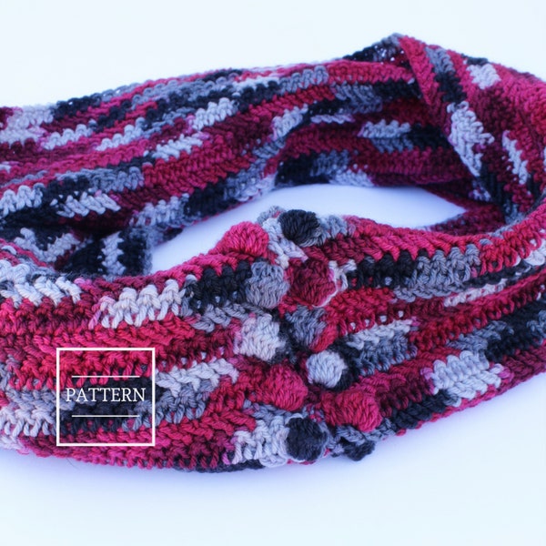 Crochet Cowl Pattern / Crochet Infinity Scarf Pattern / Crochet Neckwarmer Pattern / Easy Crochet Pattern / Textured Cowl / BARNUM COWL