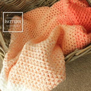 Crochet Ombre Blanket Pattern / Baby Gift Idea / Crochet Pattern / Baby Blanket Pattern / Handmade Gift Idea image 1