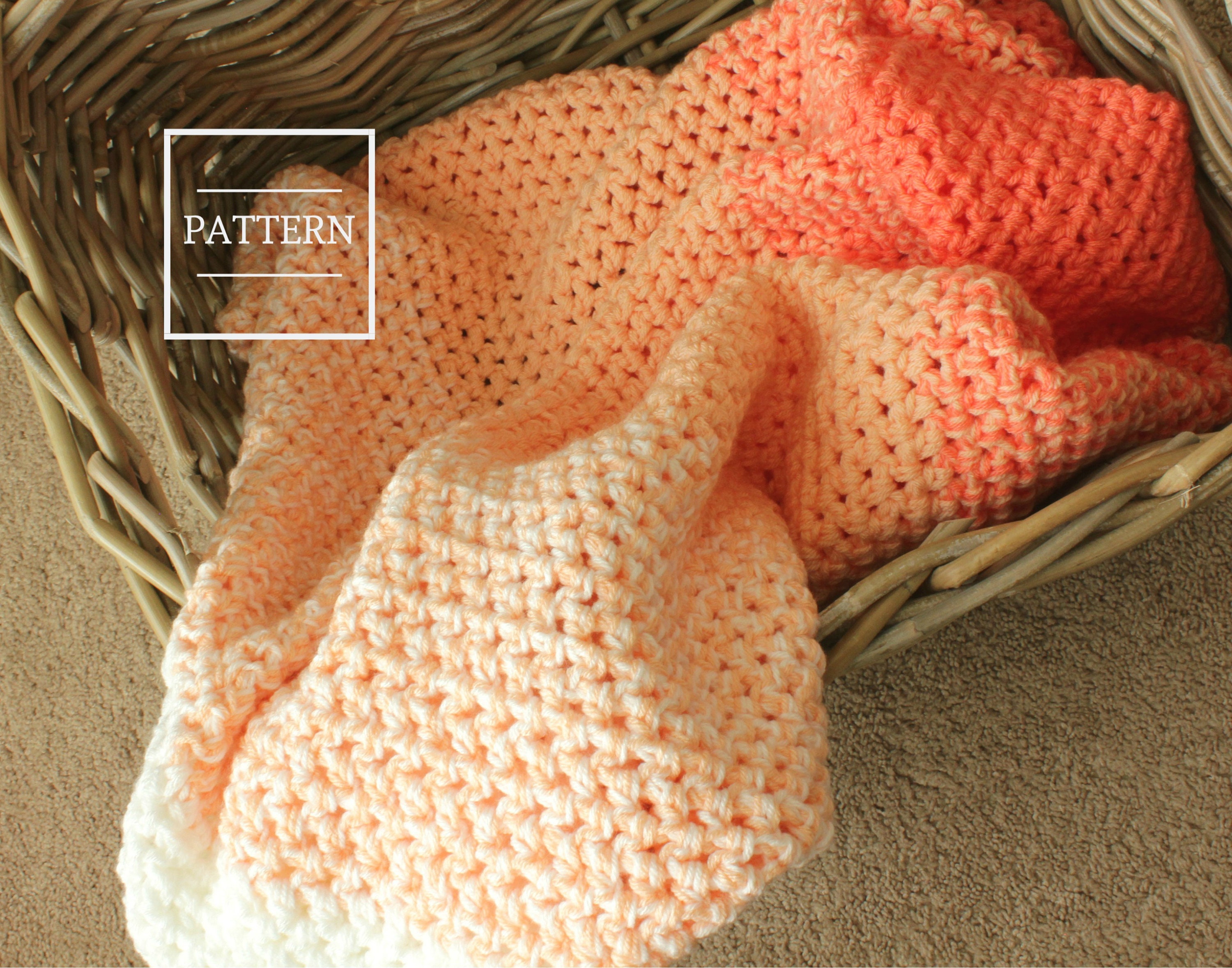Ombre blanket online crochet pattern