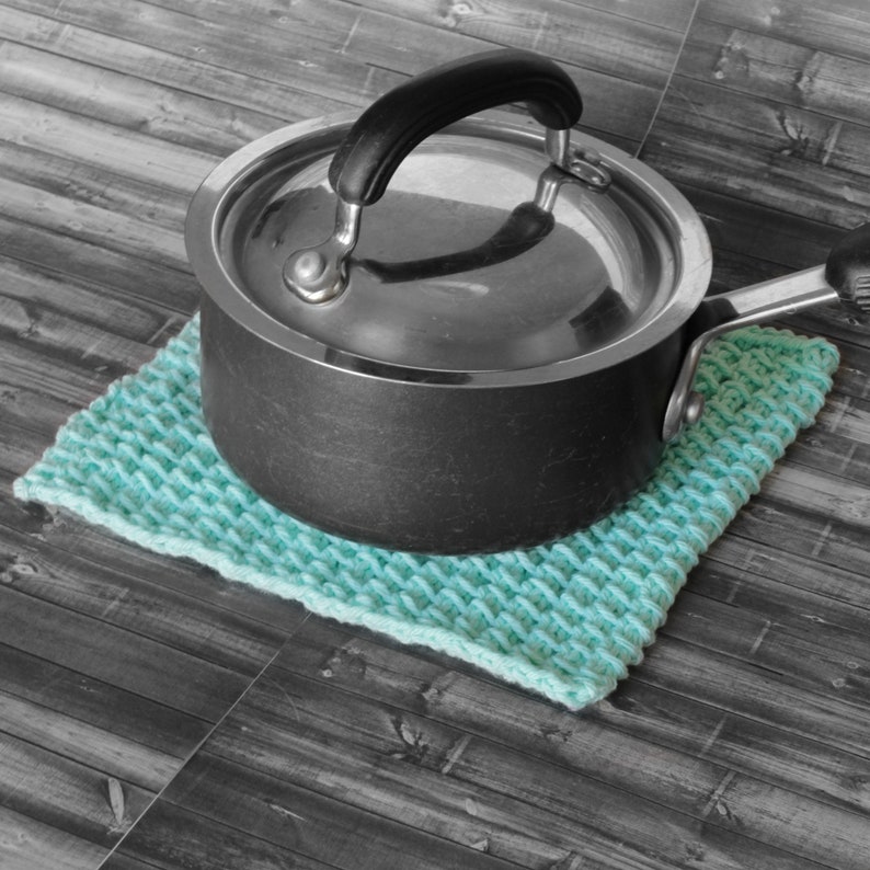 Knit Hot Pad Pattern / Knitting Pattern / Knit Potholder Etsy