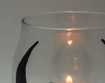 Skull Hand Painted Candle Holder/Jar