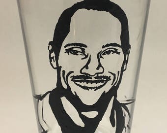 Dwayne "The Rock" Johnson Hand Painted Beer/Pint Glass