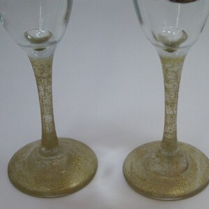 Pair of Doves Hand Painted Champagne Glasses Sold as a pair image 3