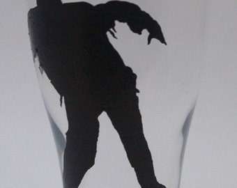 Zombie Hand Painted Beer Glass