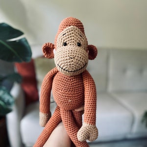 George the Monkey, amigurumi monkey, crochet monkey