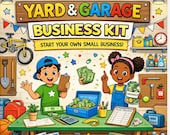 Yard Sale Business Kit | Garage Sale Planner for Kids | Make Money From Home | Declutter and Earn Printable