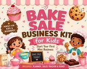 Kids Bake Sale Business Kit | Printable Bake Sale Planner | Kids Entrepreneur Kit | Bake Sale Signs & Trackers | Kids Business Printables