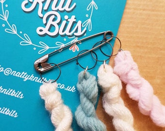 Handgefertigte Maschenmarkierer Mini Stränge fürs Stricken oder Häkeln