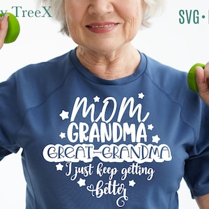 Camiseta de la abuela SVG de Oxee, camiseta de la abuela svg, Silhouette svg, regalo de la abuela, Cricut svg