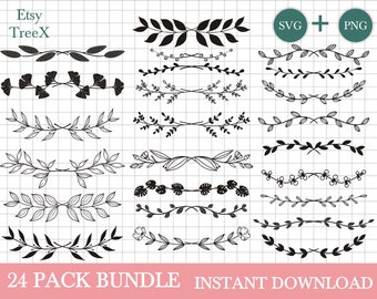 Download Leaf Border Frames Etsy