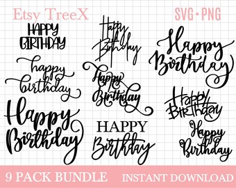Download Happy Birthday Svg Etsy