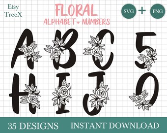 Download Floral Number Svg Etsy