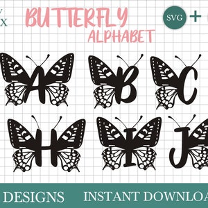 Free Free 225 Butterfly Alphabet Svg SVG PNG EPS DXF File