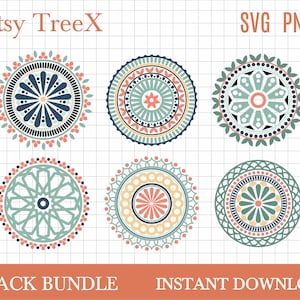 Einfaches Mandala Schlüsselbund Muster svg von Oxee, Boho Schlüsselbund Bundle svg, Schlüsselring Muster svg, Schlüsselbund svg, geometrische Mandala