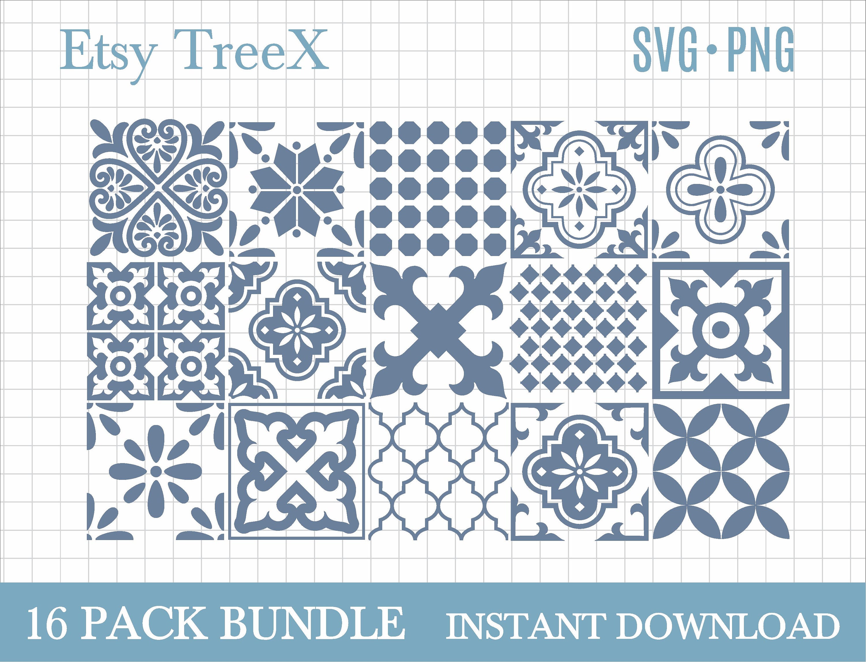 Vinyl tiles stickers svg bundle by Oxee, hand drawn tiles pattern svg, kitchen tiles design svg, tiles stickers svg, cricut svg png