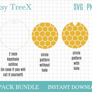 Circle Keychain Pattern Svg Bundle by Oxee, Round Keychain Background ...