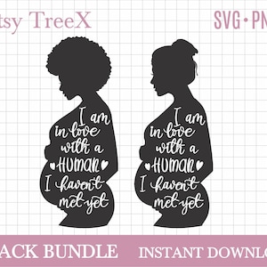 Mulher grávida cita pacote SVG, menina grávida de Oxee, menina negra grávida, silhueta, camisa de maternidade, dia das mães, arquivos cortados, Cricut