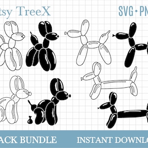 Ballon Hund SVG Bundle von Oxee, Ballon Hunde svg, Hund svg, geschnitten Datei, Dackel Silhouette svg, Ballon Dackel svg