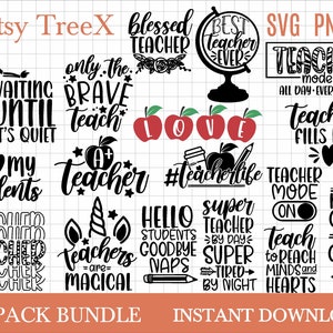 Leraar SVG bundel door Oxee, Leraar SVG, Cricut svg, grappige leraar citeert svg, onderwijs svg, Silhouet