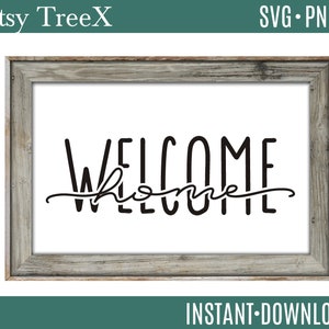 Welcome to our home SVG by Oxee, Welcome Sign SVG, Welcome SVG, Porch Sign svg, Farmhouse Sign svg, Cut File Cricut
