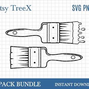 Malpinsel svg Bundle von Oxee, geschichteter Pinsel mit Pain Cut Datei, einfacher Pinsel svg, Cricut Silhouette svg
